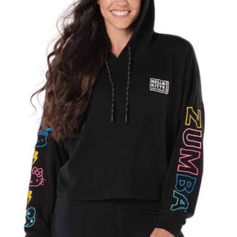 Zumba Fitness Hello Kitty and Friends Cropped Sweater Size M